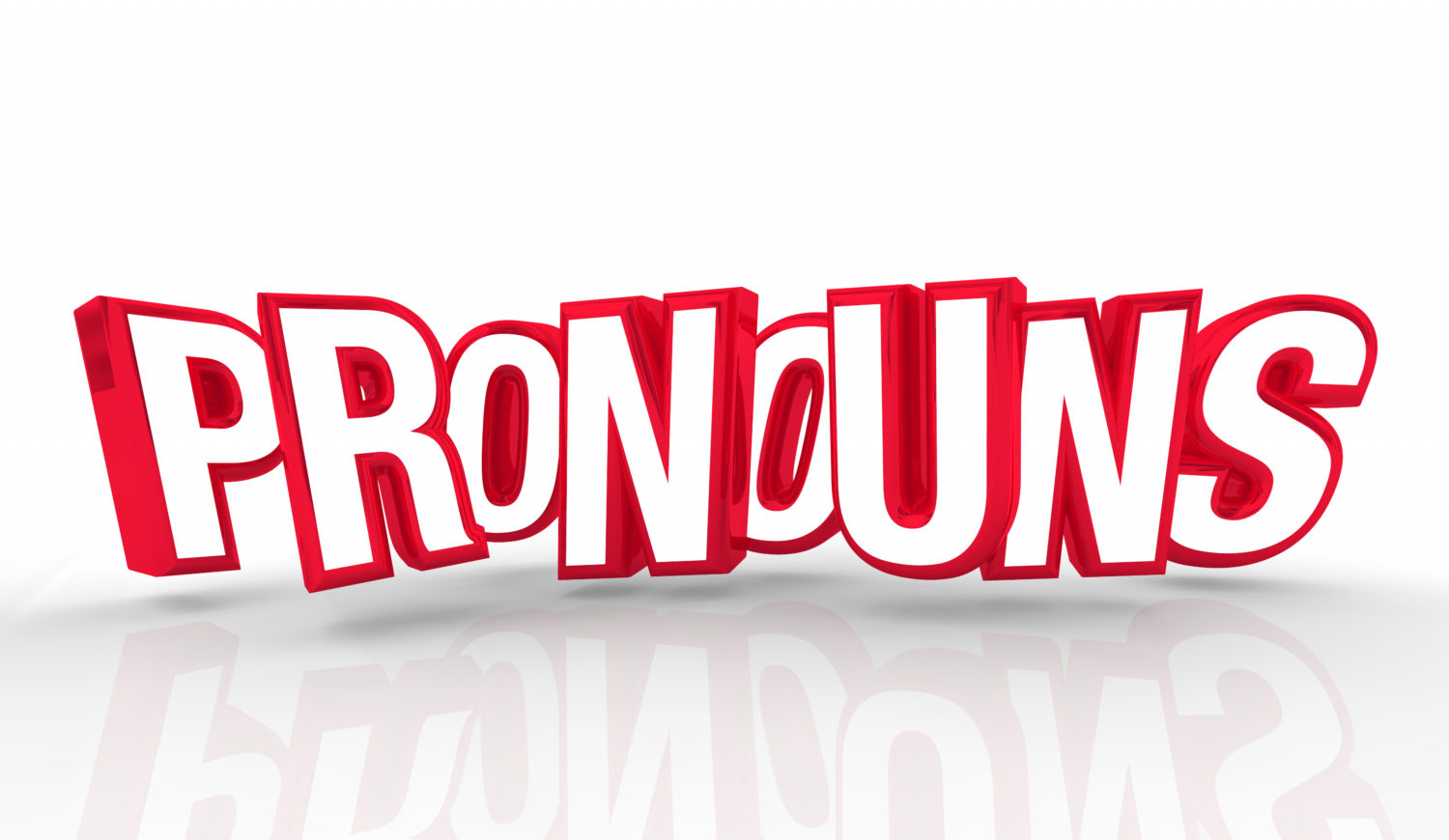 Prounouns Word Gender Non-Binary Identity 3d Illustration