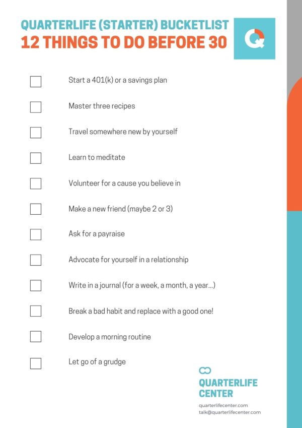 Quarterlife Bucketlist